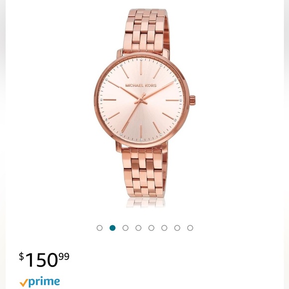 NWT Michael Kors Diamond Rose Gold STAINLESS STEEL designer watch Orig. $220 - Picture 4 of 9